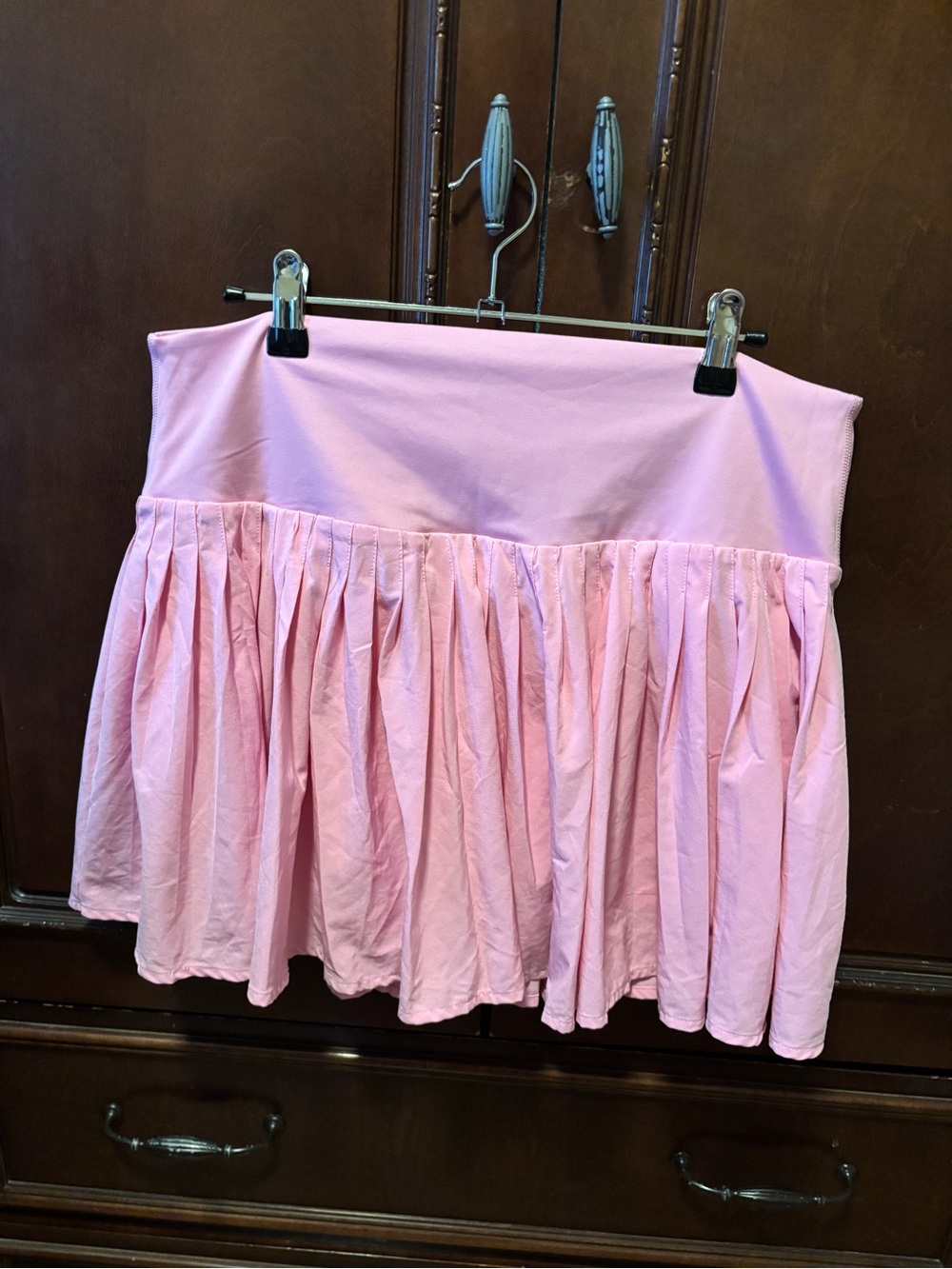 all in motion Light Pink Pleated Waistband Skater Skirt